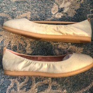 TOMS - Olivia Natural Shimmer Canvas Flats